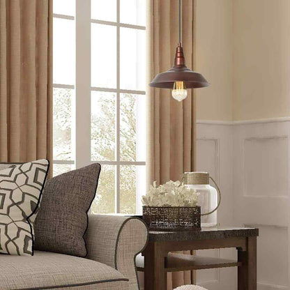LNC 1-Light Bronze Rustic Industrial Chandelier Barn Light Pendant Ceiling Light
