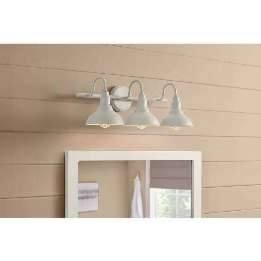 Hampton Bay Kelford 24 in. 3-Light Grey Bath Vanity Light HDP99185GRN