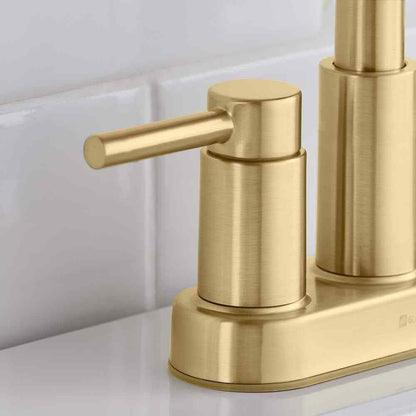 Glacier Bay Dorind 4 in. Centerset 2-Handle High-Arc Bathroom Faucet Matte Gold