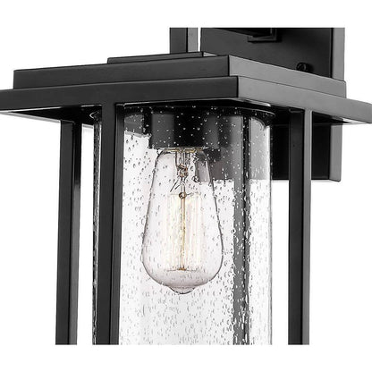 Millennium Lighting 1-Light 8 in. Powder Coat Black Outdoor Sconce