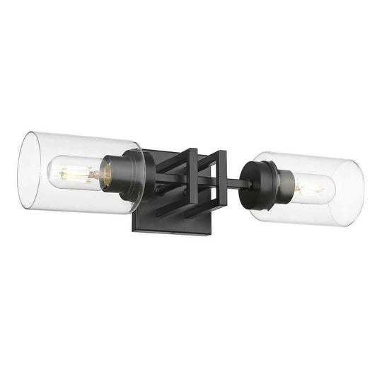Golden Lighting Tribeca 2-Light Matte Black Wall Sconce