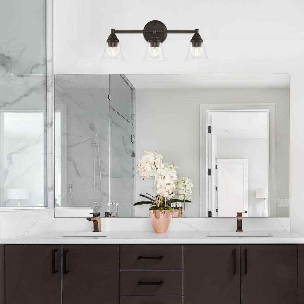 Hampton Bay Marsden 23.5 in. 3-Light Oil Rubbed Bronze Transitional Vanity