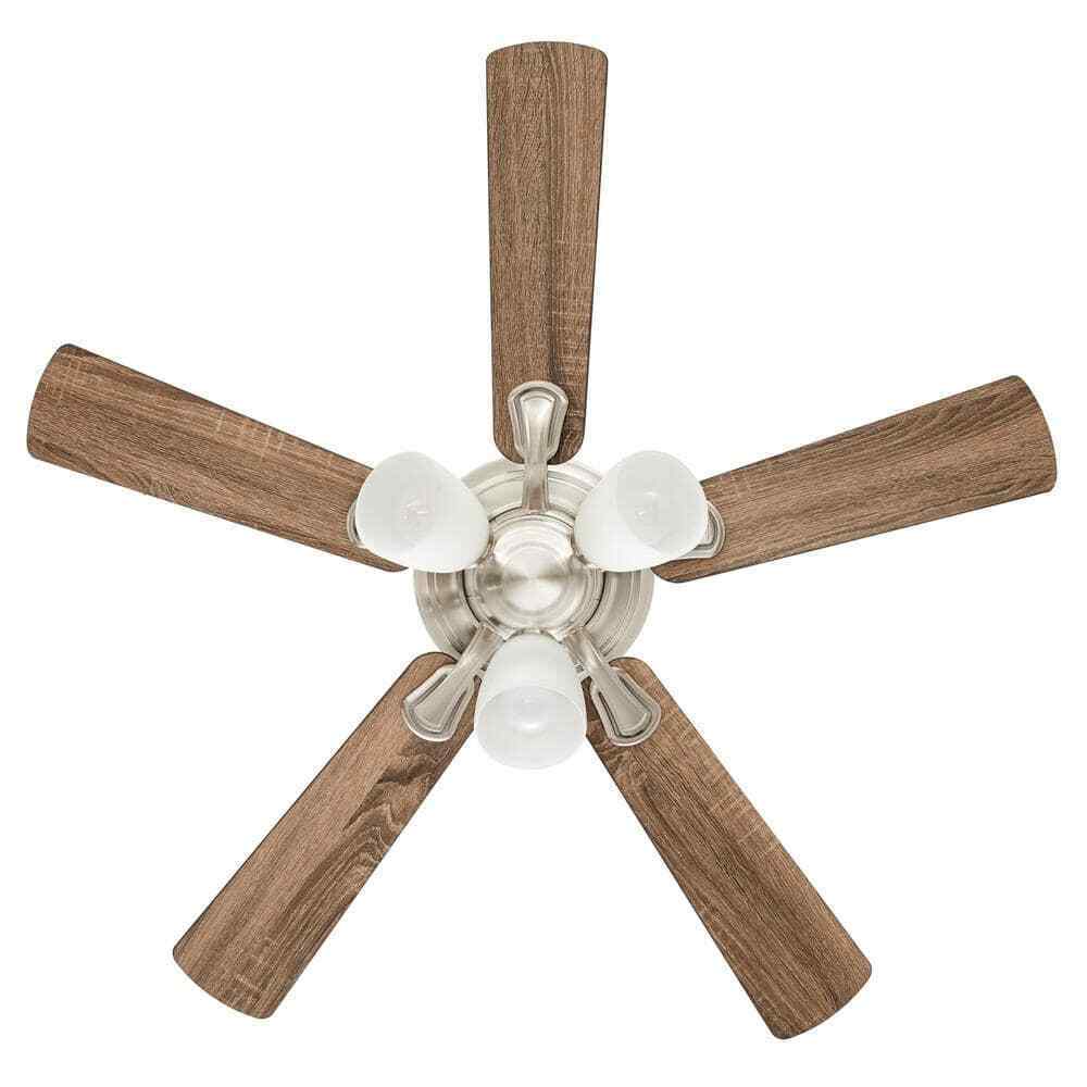 Hampton Bay Riley 44 in. Indoor LED Brushed Nickel Ceiling Fan w/ Light Kit