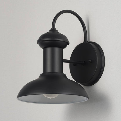 Globe Electric Martes Matte Black Industrial Indoor/Outdoor 1-Light Wall Sconce