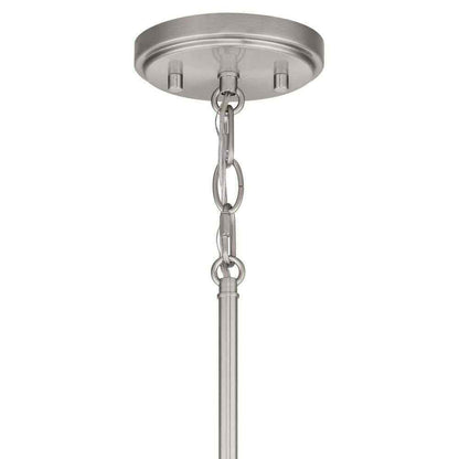 Home Decorators Vista Heights 1-Light Brushed Nickel Globe Pendant w/ Opal White