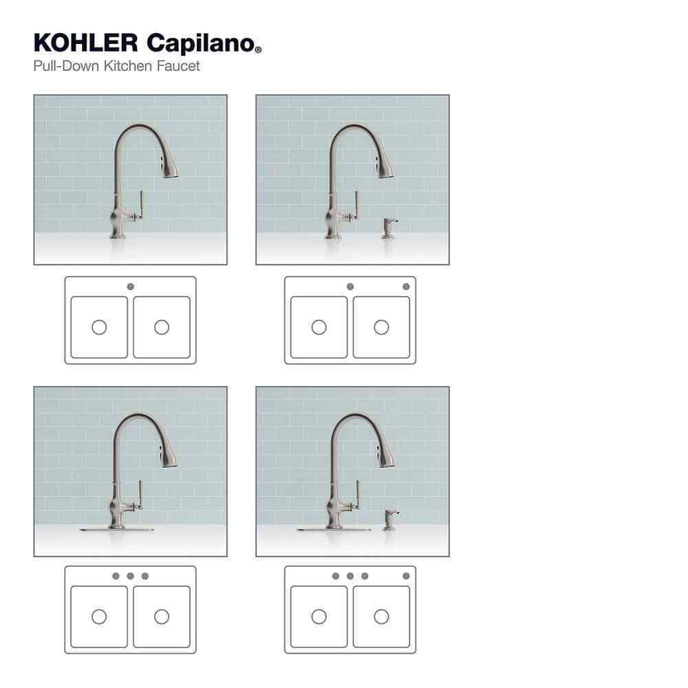 KOHLER Capilano Single-Handle Pull-Down Kitchen Faucet w/ Boost Technology