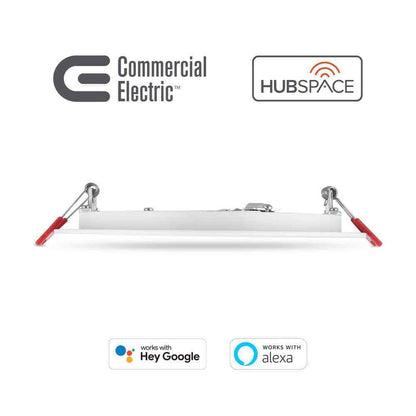 Commercial Electric 6 in. Smart Hubspace Ultra Slim RGB+W LED Recessed Kit