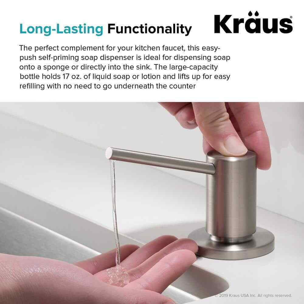 KRAUS Kitchen Soap and Lotion Dispenser in Stainless Steel KSD-43SS