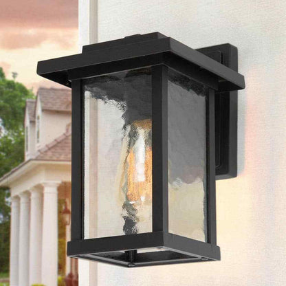 LNC 1-Light Black Modern Farmhouse Outdoor Wall Lantern Sconce