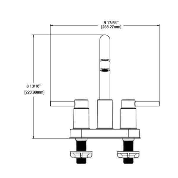 Glacier Bay Dorind 4 in. Centerset High-Arc Bathroom Faucet in Chrome