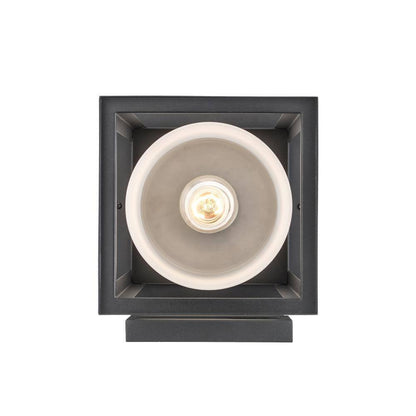 Bel Air Lighting Shaakar 1-Light Black Outdoor Wall Light Sconce Lantern