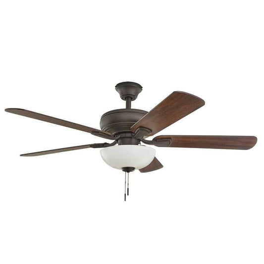 Hampton Bay Rothley II 52 in. Indoor LED Bronze Ceiling Fan w/ Light Kit