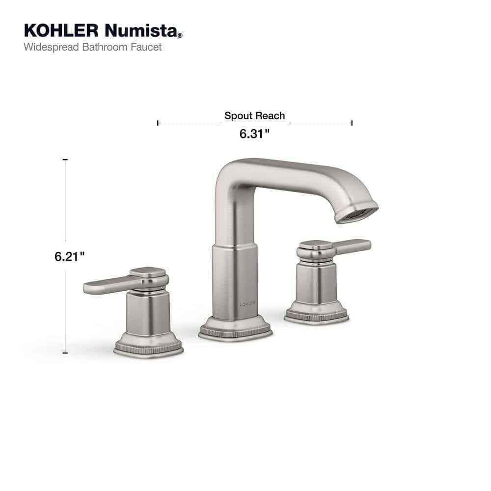 KOHLER Numista 8 in. Widespread Double Handle Bathroom Faucet in Brushed Nickel