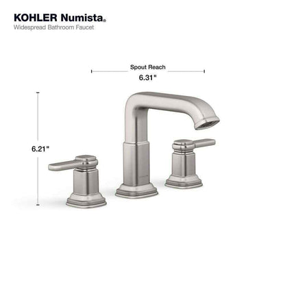 KOHLER Numista 8 in. Widespread Double Handle Bathroom Faucet in Brushed Nickel