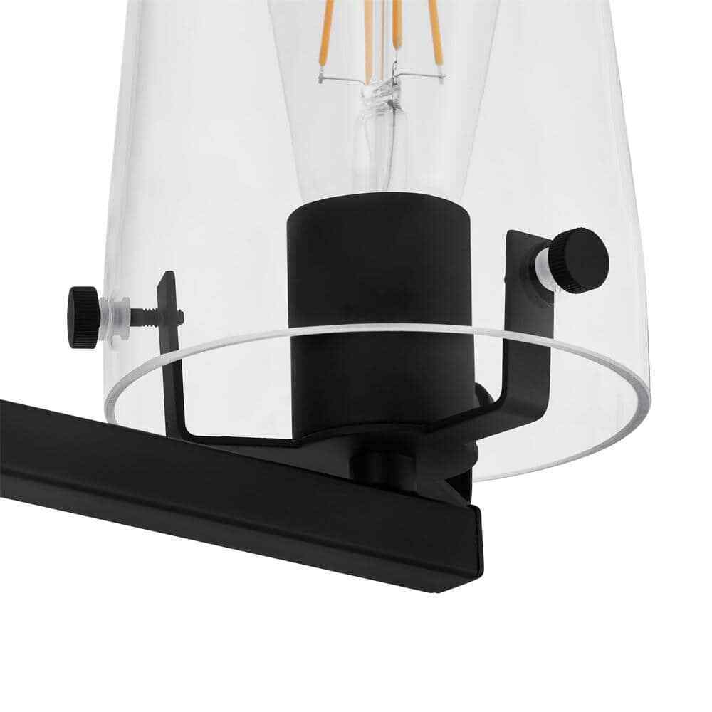 Home Decorators Creek Crossing 33.75 in. 4-Light Black Bathroom Vanity Light