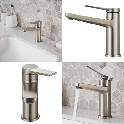 KRAUS Indy Single Hole Single-Handle Basin Bathroom Faucet in