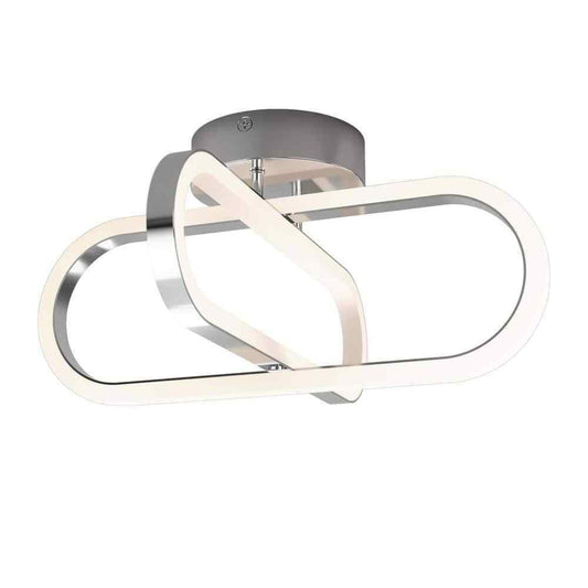 Artika Arlo 14 in. 1-Light Chrome LED Modern Flush Mount Ceiling Light