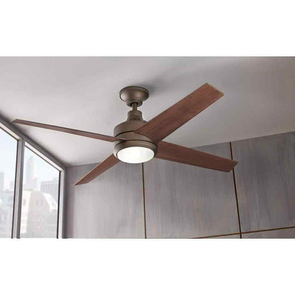 Home Decorators Mercer 52 in Integrated LED Indoor Oil-Rubbed Bronze Ceiling Fan
