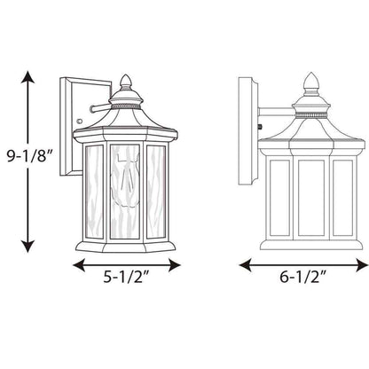 Progress Lighting Edition Collection Black Outdoor Medium Wall Lantern Light