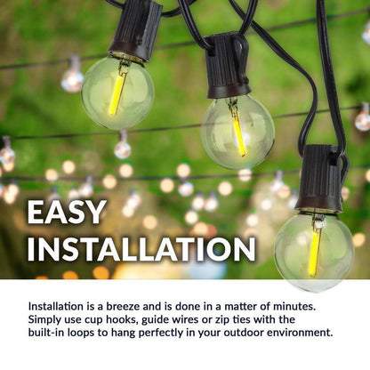 Newhouse Lighting Indoor/Outdoor 25 ft. Plug-In Globe Bulb LED String Lights