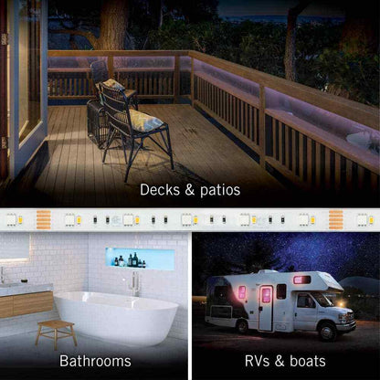 Armacost Lighting 16 ft. 5 m IP67 RGB Plus W Strip Light Tape 30 Plus 30 LED/m