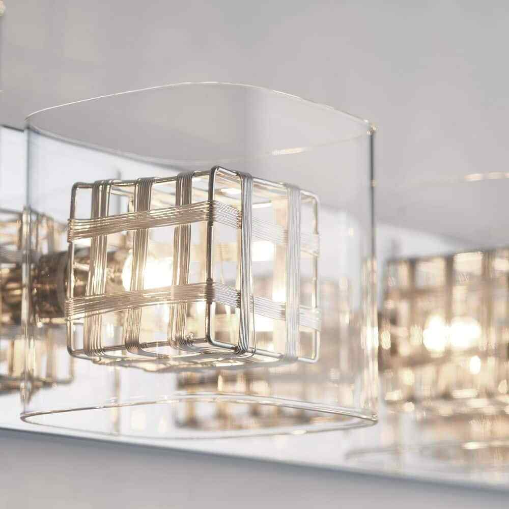 Artika Metropolitan 31 in. 4-Light Chrome Modern Vanity Light Bar Wall Fixture