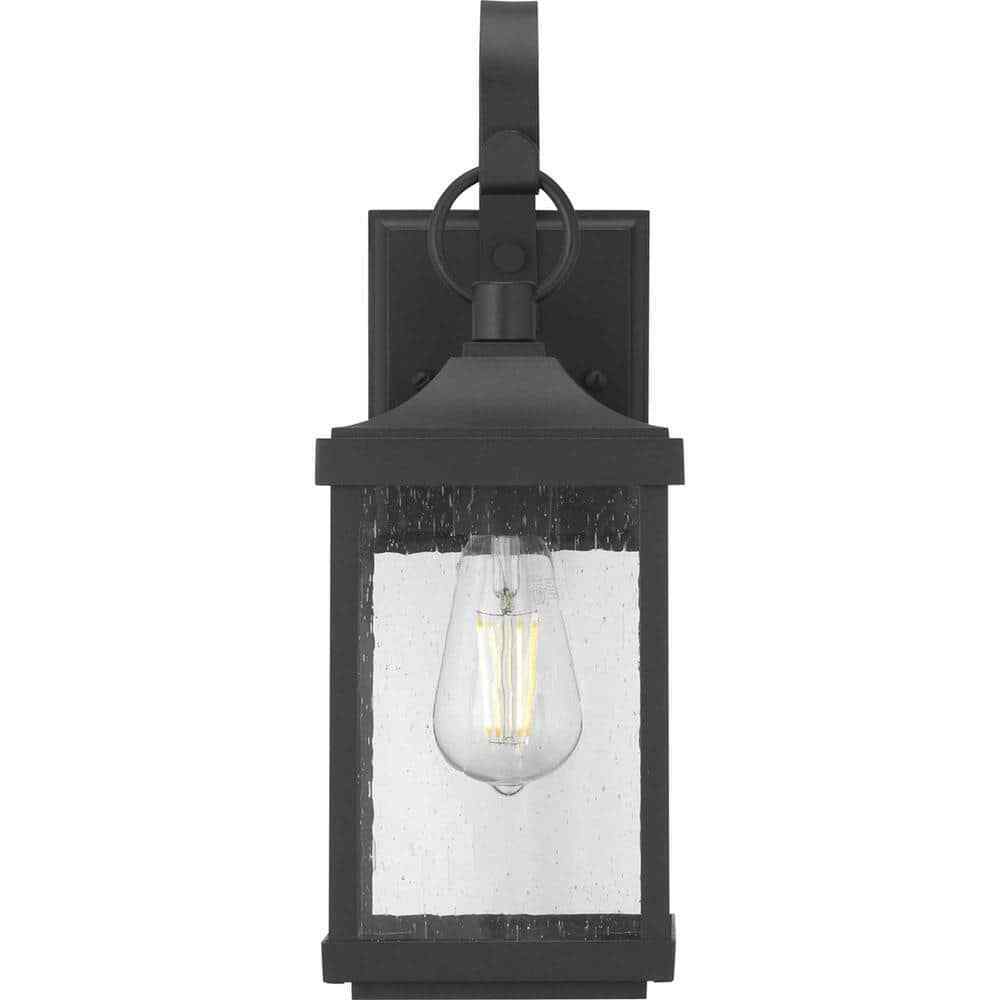 Progress Lighting Park Court 15in 1-Light Black Traditional Outdoor Wall Lantern