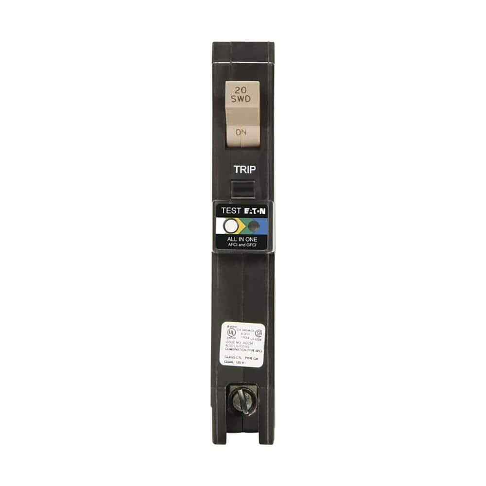 Eaton CH 20 Amp All in One AF/GF Plug-On-Neutral Breaker CHFP120A1CS