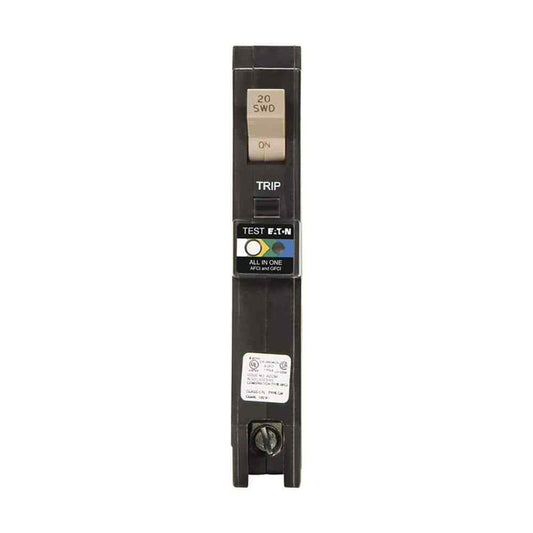 Eaton CH 20 Amp All in One AF/GF Plug-On-Neutral Breaker CHFP120A1CS