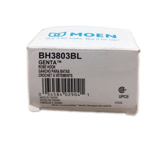 MOEN Genta Single Robe Hook in Matte Black BH3803BL