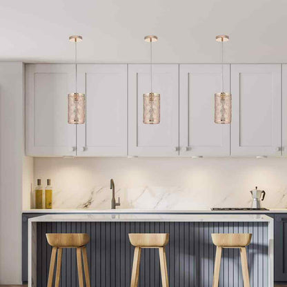River of Goods Sofia 1-Light Gold Metal Pendant Light With Metal Shade