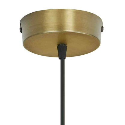 River of Goods Diane 1-Light Gold Textured Shaded Glass Cylinder Pendant Light