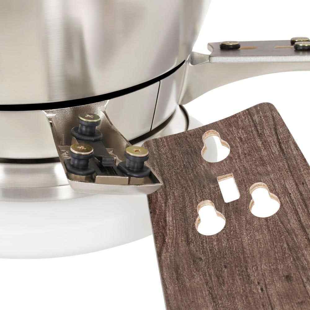 Home Decorators Bergen 52 in. LED Uplight Brushed Nickel Ceiling Fan