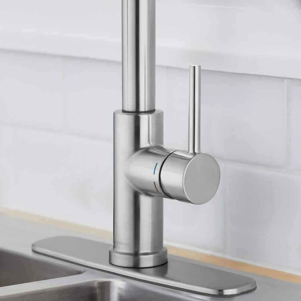 Glacier Bay Paulina Single-Handle Spring Neck Pull Down Sprayer Kitchen Faucet