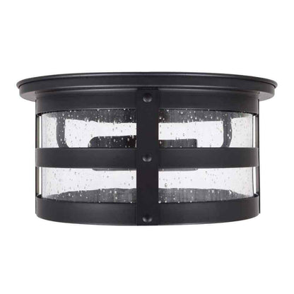 Sylvania Cambridge 2-Light Antique Black Ceiling Flushmount
