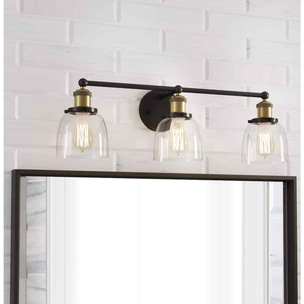 Home Decorators Collection Evelyn 3-Light Artisan Bronze Vanity Light HB2586-313