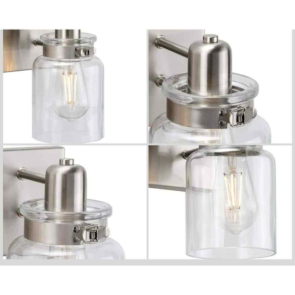 Progress Lighting Calhoun 5 in. 1-Light Brushed Nickel Farmhouse Vanity Light