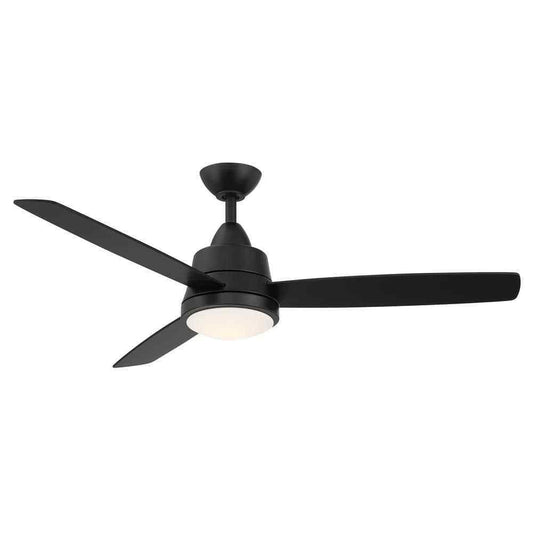 Hampton Bay Caprice 52 in. LED Black Ceiling Fan w/ Light Kit and Remote Control