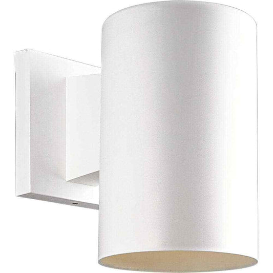 Progress Lighting Cylinder 5 in. White Modern Outdoor Wall Lantern Light