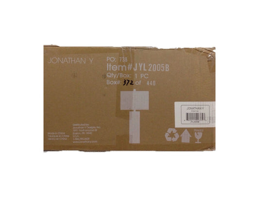 JONATHAN Y Collins 29 in. Oil Rubbed Bronze Glass LED Table Lamp JYL2005B