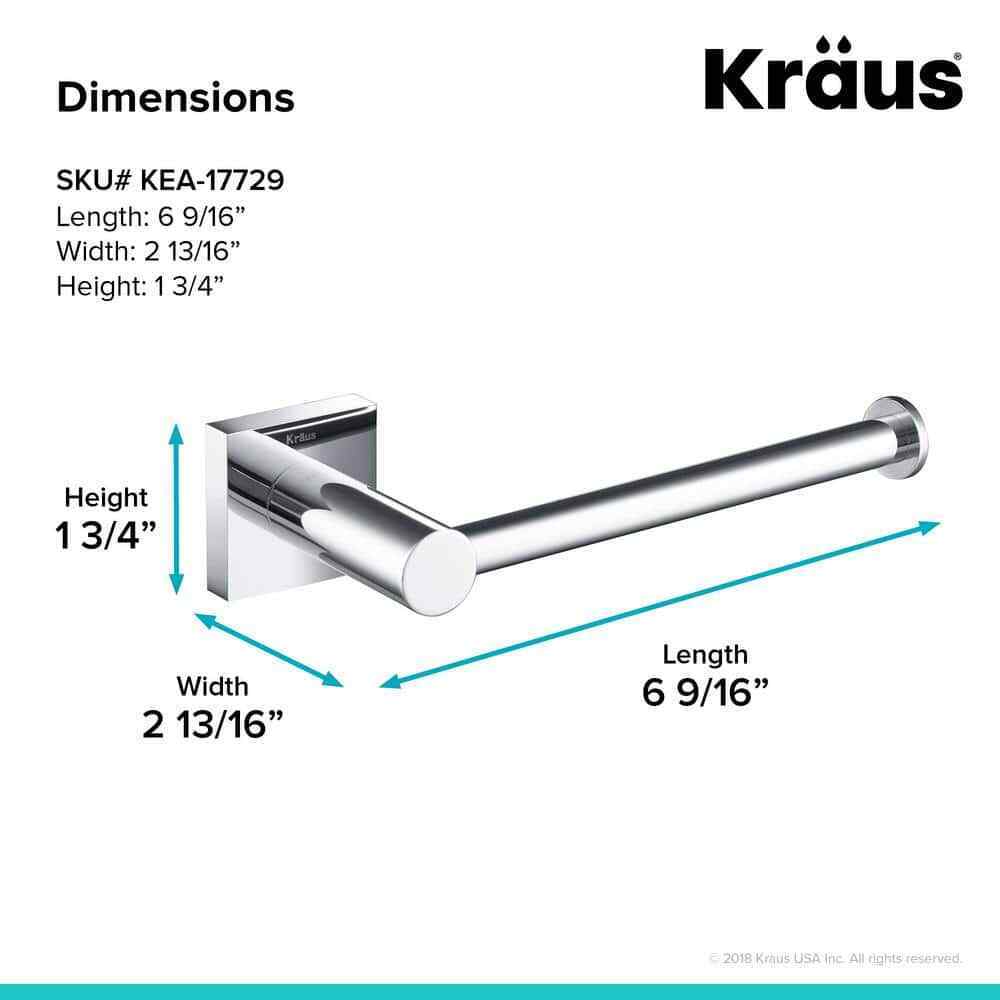 KRAUS Ventus Bathroom Toilet Paper Holder in Chrome KEA-17729CH