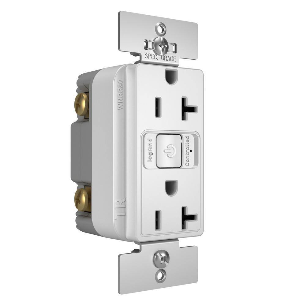 Legrand radiant with Netatmo 20 Amp Decorator Duplex Smart Outlet White