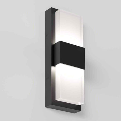 Artika Mazza Black Modern LED Outdoor Garage and Porch Light Lantern Sconce