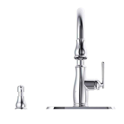 Glacier Bay Kagan Pull Down Sprayer Kitchen Faucet w/ Soap Dispenser in Chrome