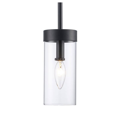 Bel Air Lighting Meadowlark 1-Light Black Mini Pendant Light Fixture