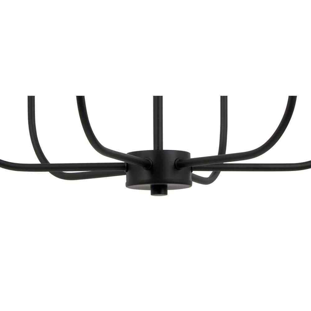 Hampton Bay Tilden 6-Light Matte Black Chandelier KSH9106AX-01/MB