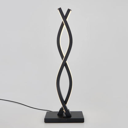 Artika Wave 18 in. Black Modern Dimmable Table Lamp for Living Room TL-WA-BL