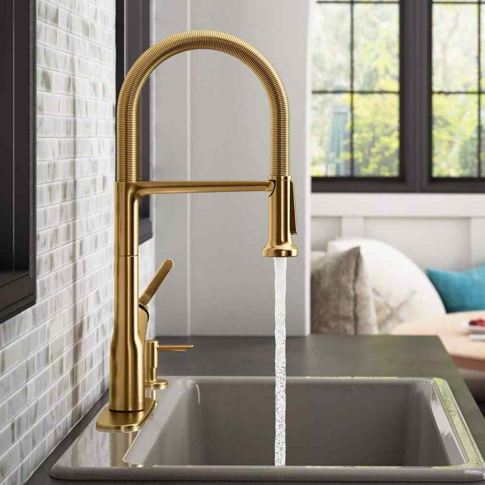 KOHLER Setra Semi-Professional Kitchen Sink Faucet w/ Soap Dispenser