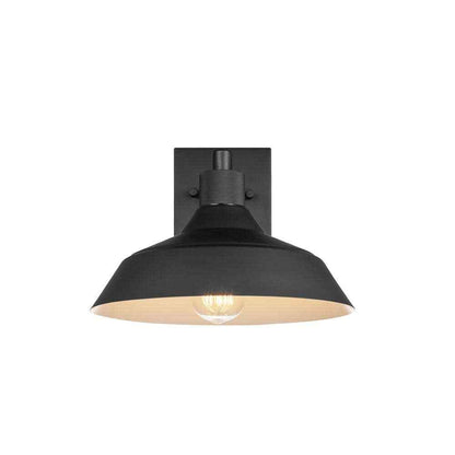 Globe Electric Sutton Matte Black Farmhouse Indoor/Outdoor 1-Light Wall Sconce
