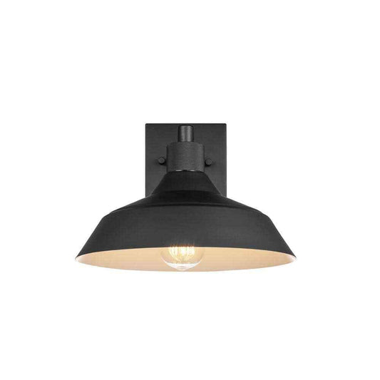 Globe Electric Sutton Matte Black Farmhouse Indoor/Outdoor 1-Light Wall Sconce